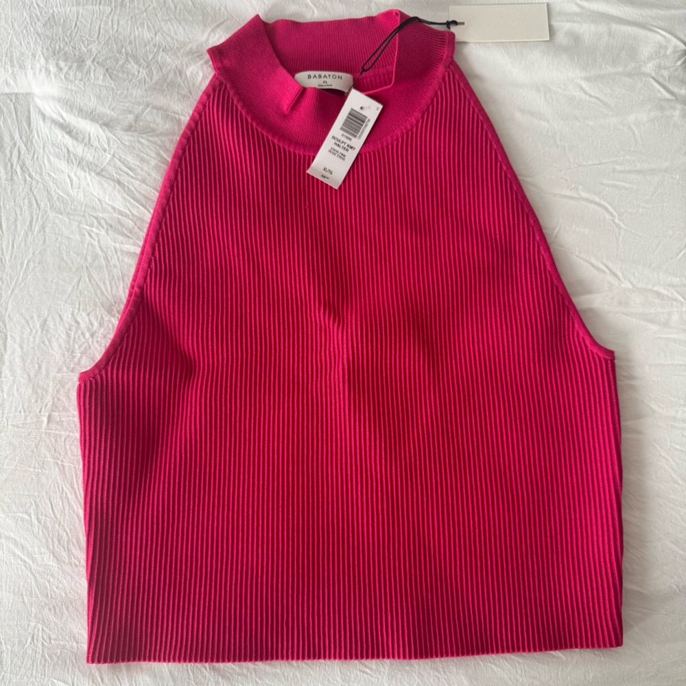 Aritzia- Mock Neck Knit Top- XL- Pink - Never worn
